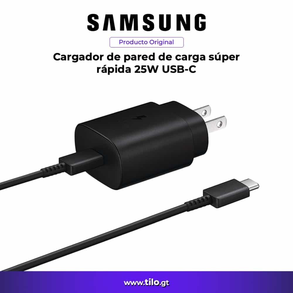 SAMSUNG Cargador Carga Súper Rápida 25W Negro Samsung